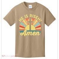 He Is Risen Amen Christian Easter Kids T-Shirt thumb 0
