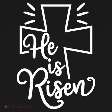 He Is Risen Jesus Cross Easter Tie-Dye Long Sleeve Shirt