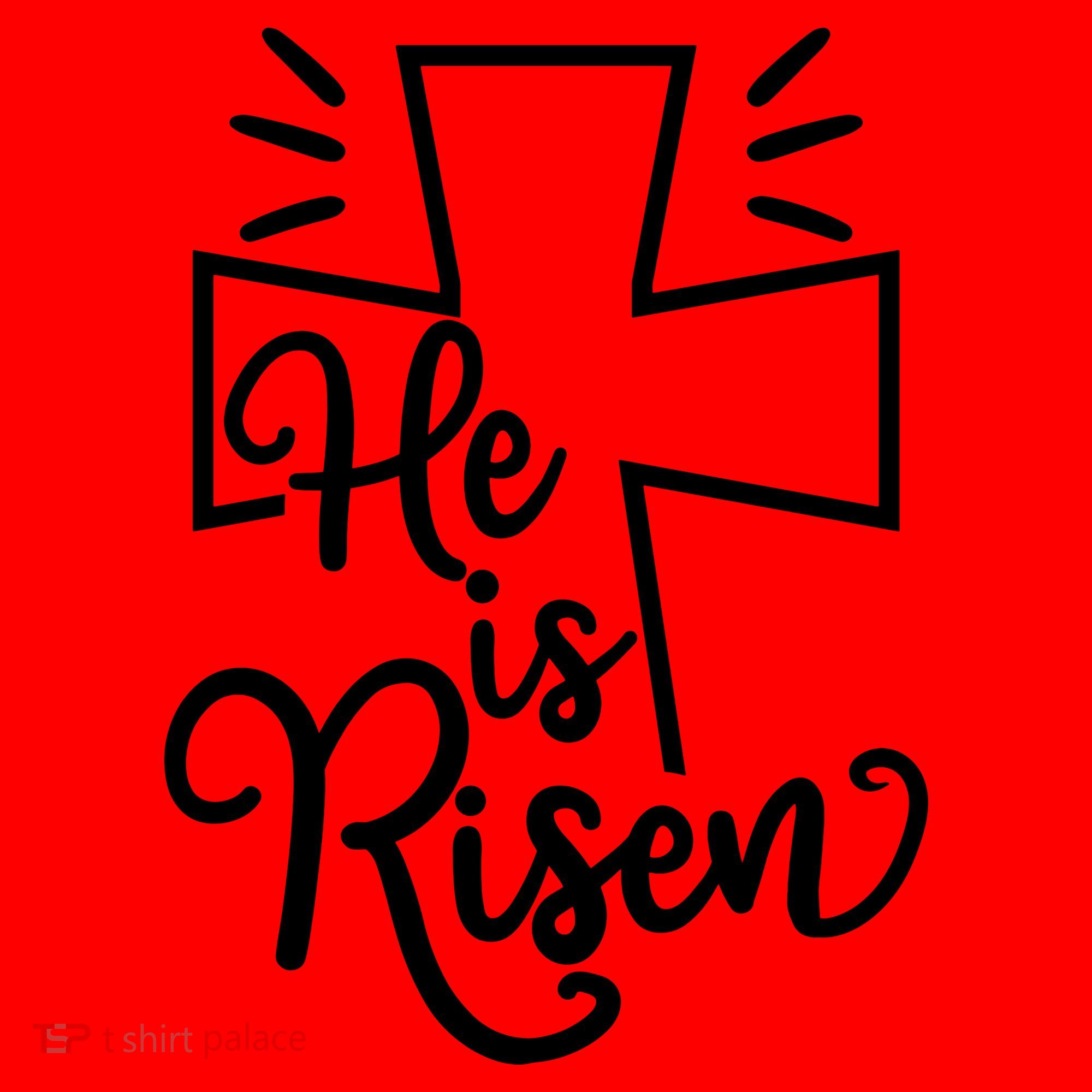 He Is Risen Jesus Cross Easter Santa Hat