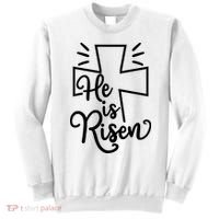 He Is Risen Jesus Cross Easter Sweatshirt thumb 0