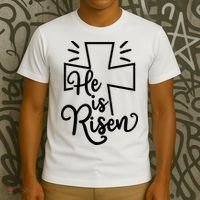 He Is Risen Jesus Cross Easter T-Shirt thumb 3