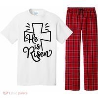 He Is Risen Jesus Cross Easter Pajama Set thumb 0
