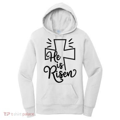He Is Risen Jesus Cross Easter Women's Hoodie