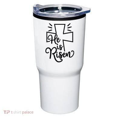 He Is Risen Jesus Cross Easter Tumbler