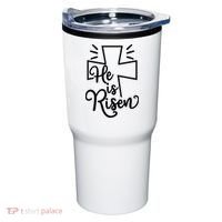 He Is Risen Jesus Cross Easter Tumbler thumb 0