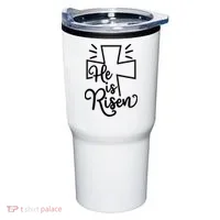 He Is Risen Jesus Cross Easter Tumbler thumb 0