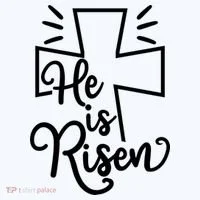 He Is Risen Jesus Cross Easter Tumbler thumb 3