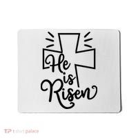 He Is Risen Jesus Cross Easter Mousepad thumb 0
