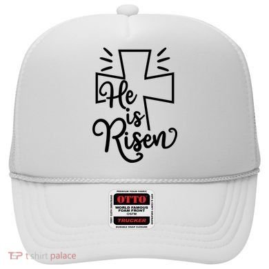 He Is Risen Jesus Cross Easter Hat