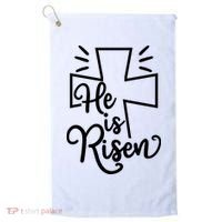 He Is Risen Jesus Cross Easter Golf Towel thumb 0