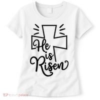 He Is Risen Jesus Cross Easter Women's T-Shirt thumb 0