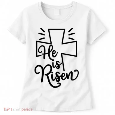 He Is Risen Jesus Cross Easter Women's T-Shirt