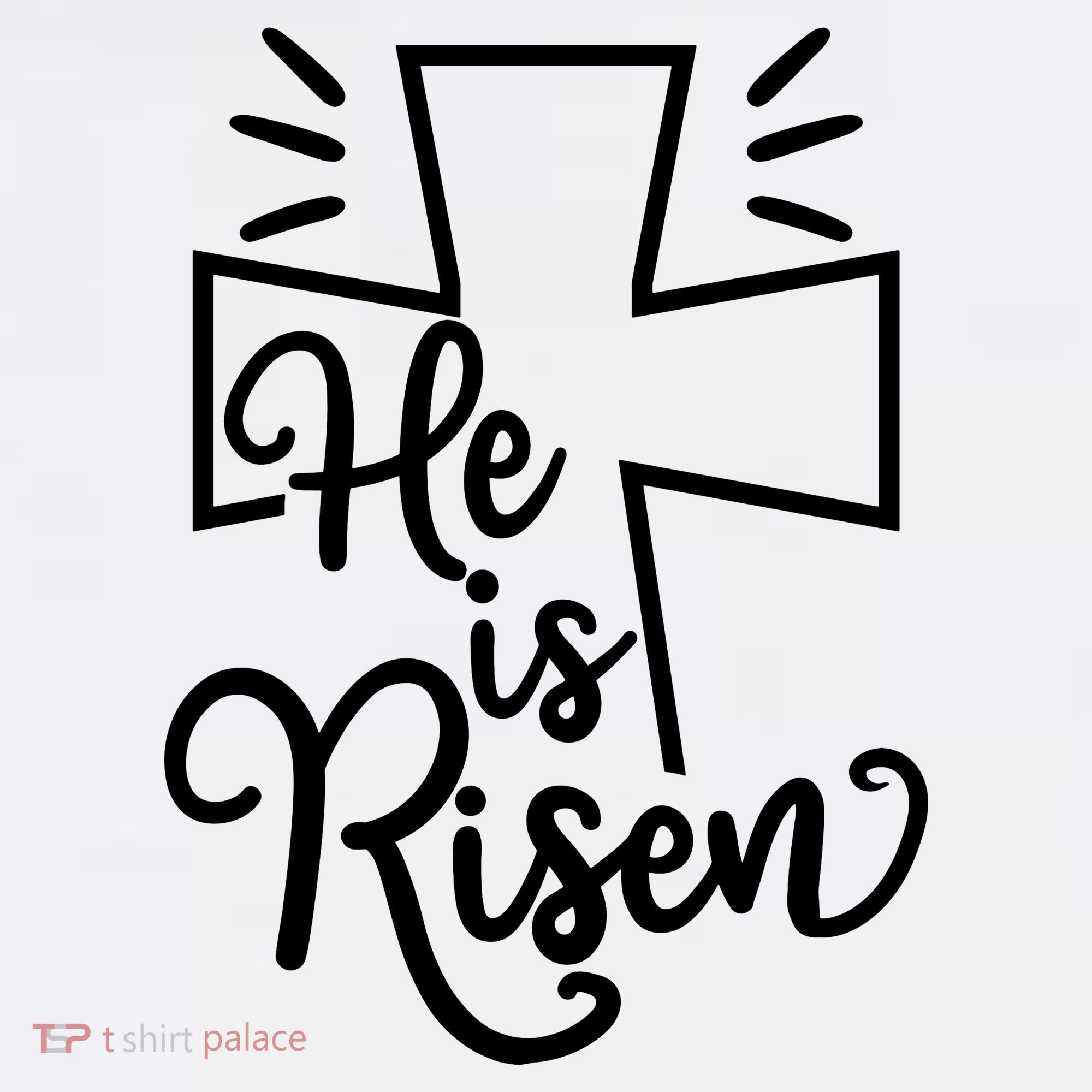He Is Risen Jesus Cross Easter Women's T-Shirt