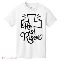 He Is Risen Jesus Cross Easter Kids T-Shirt thumb 0
