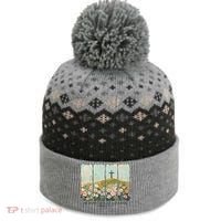 He Is Risen Christian Wildflower Happy Easter The Baniff Cuffed Pom Beanie thumb 0