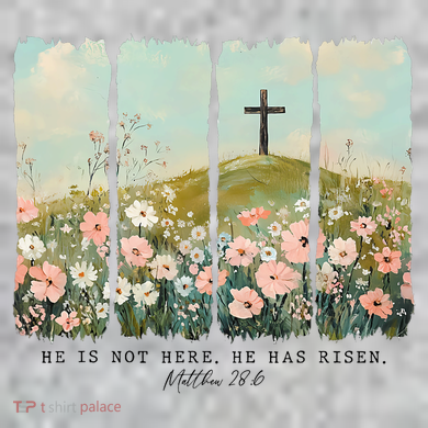 He Is Risen Christian Wildflower Happy Easter The Baniff Cuffed Pom Beanie