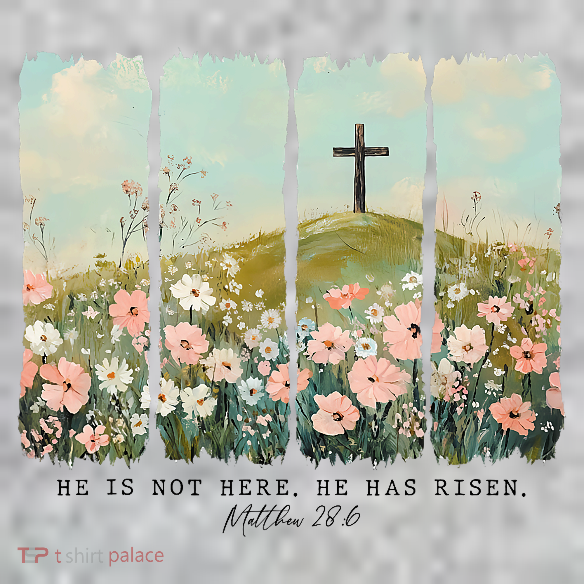 He Is Risen Christian Wildflower Happy Easter The Baniff Cuffed Pom Beanie