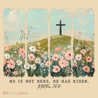 He Is Risen Christian Wildflower Happy Easter Tote Bag thumb 4