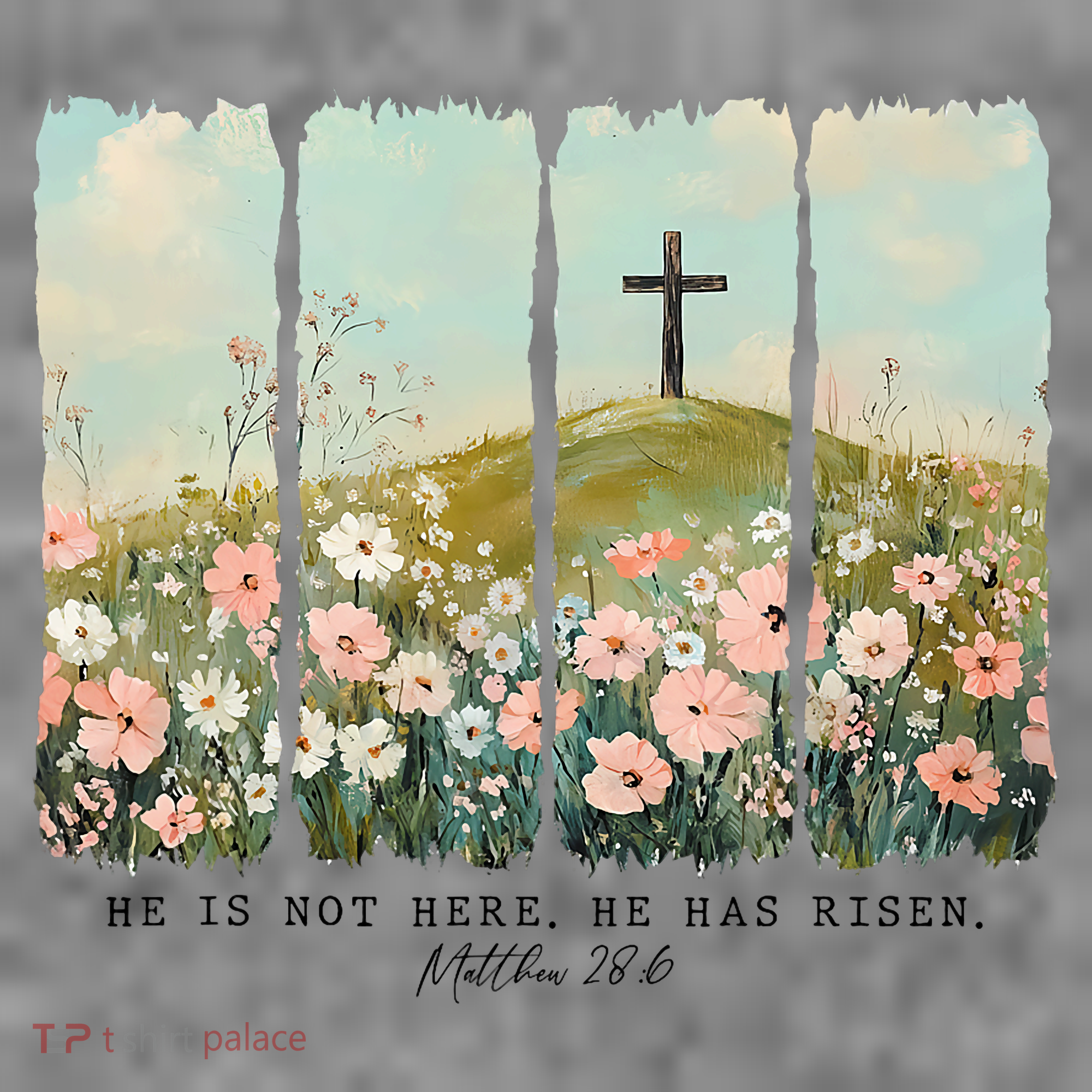 He Is Risen Christian Wildflower Happy Easter Toddler Hoodie