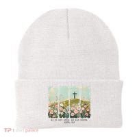 He Is Risen Christian Wildflower Happy Easter Beanie thumb 0