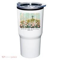 He Is Risen Christian Wildflower Happy Easter Tumbler thumb 0