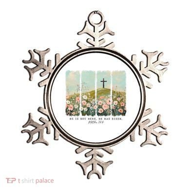 He Is Risen Christian Wildflower Happy Easter Ornament