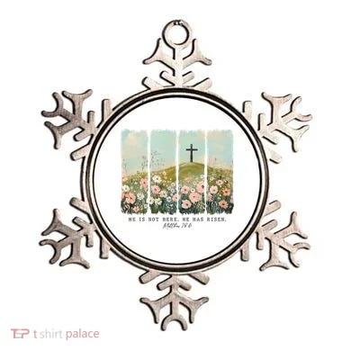 He Is Risen Christian Wildflower Happy Easter Ornament