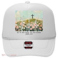 He Is Risen Christian Wildflower Happy Easter Hat thumb 0