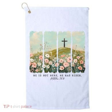 He Is Risen Christian Wildflower Happy Easter Golf Towel