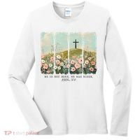 He Is Risen Christian Wildflower Happy Easter Women's Long Sleeve Shirt thumb 0