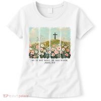He Is Risen Christian Wildflower Happy Easter Women's T-Shirt thumb 0
