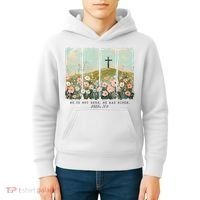 He Is Risen Christian Wildflower Happy Easter Kids Hoodie thumb 4