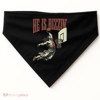 He Is Rizzin Funny Jesus Playing Basketball Meme Easter USA-Made Doggie Bandana thumb 0