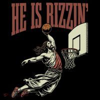 He Is Rizzin Funny Jesus Playing Basketball Meme Easter Coffee Mug thumb 5