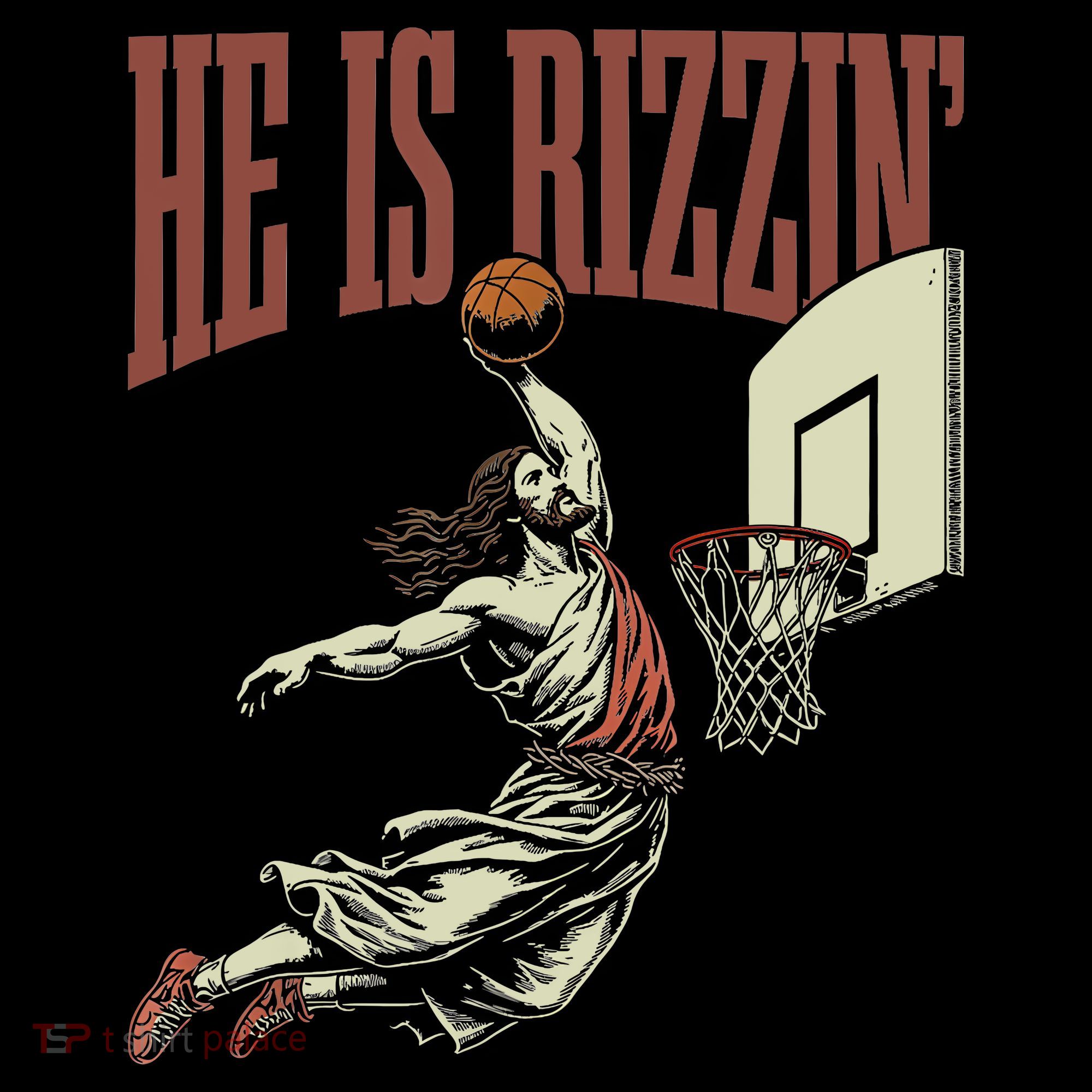 He Is Rizzin Funny Jesus Playing Basketball Meme Easter Coffee Mug