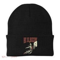 He Is Rizzin Funny Jesus Playing Basketball Meme Easter Beanie thumb 0