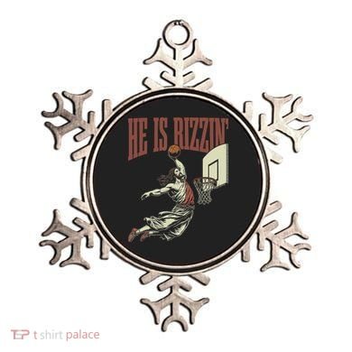 He Is Rizzin Funny Jesus Playing Basketball Meme Easter Ornament