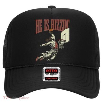 He Is Rizzin Funny Jesus Playing Basketball Meme Easter Hat