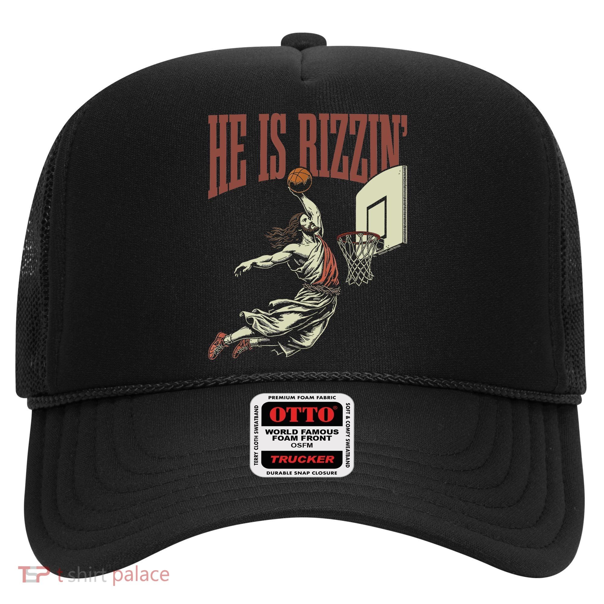 He Is Rizzin Funny Jesus Playing Basketball Meme Easter Hat