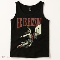 He Is Rizzin Funny Jesus Playing Basketball Meme Easter Tank Top thumb 2
