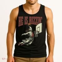 He Is Rizzin Funny Jesus Playing Basketball Meme Easter Tank Top thumb 3