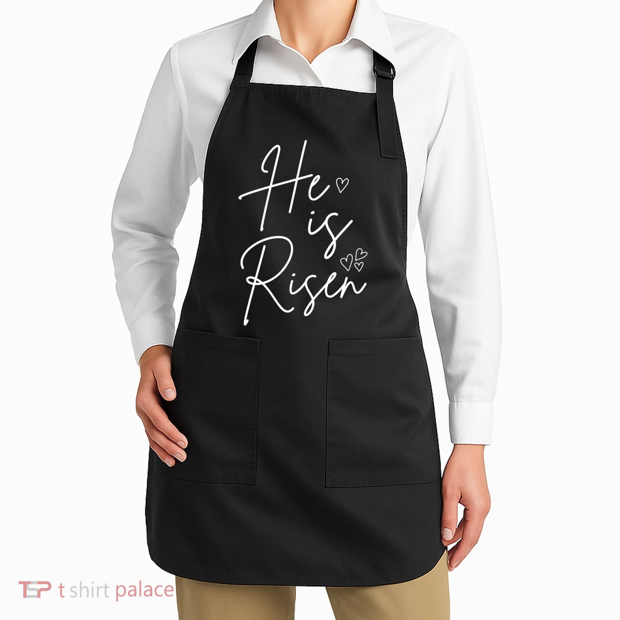 He Is Risen Jesus Easter Heart Apron