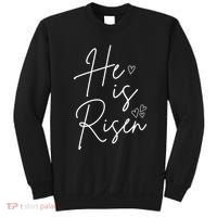 He Is Risen Jesus Easter Heart Sweatshirt thumb 0