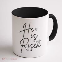 He Is Risen Jesus Easter Heart Coffee Mug thumb 1