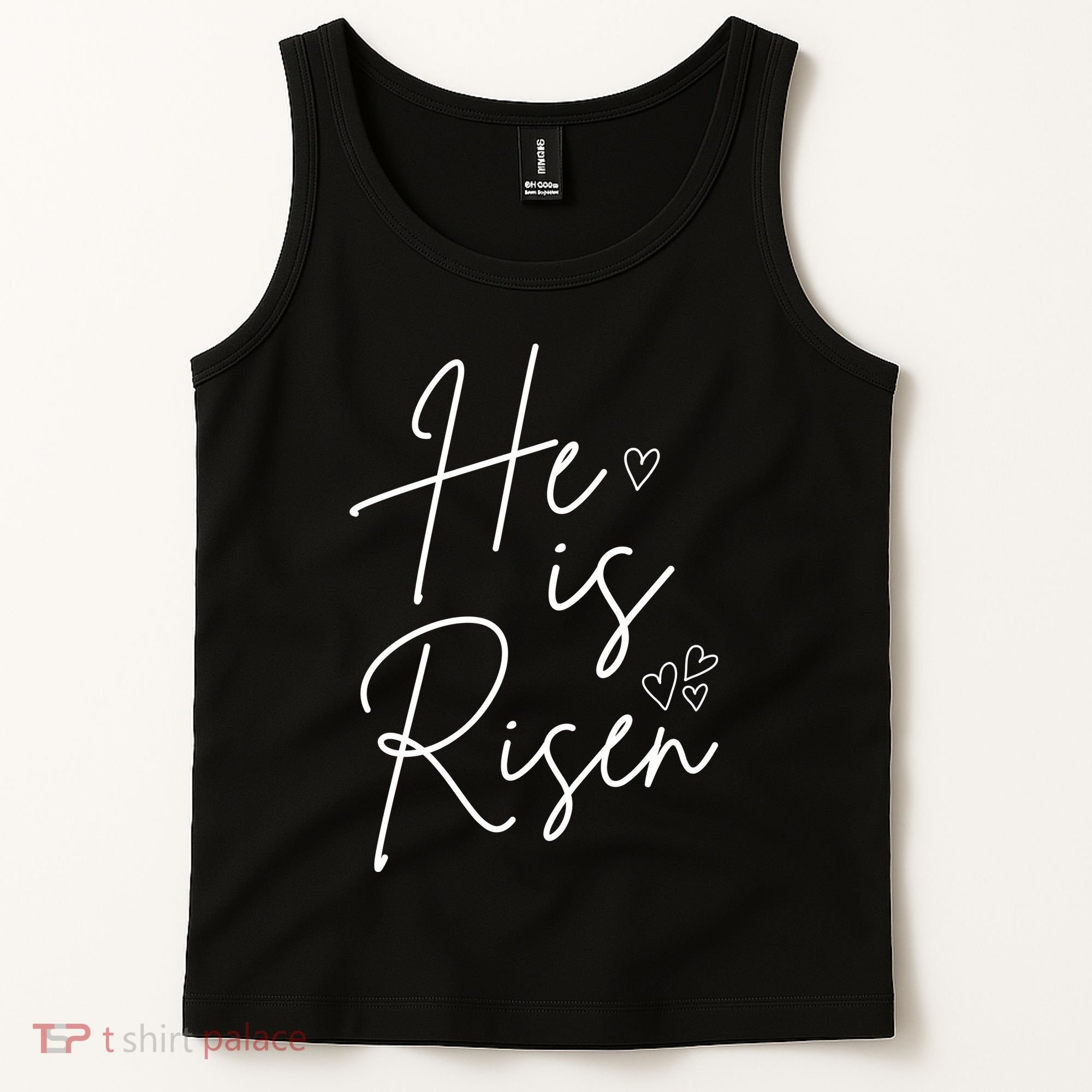 He Is Risen Jesus Easter Heart Tank Top