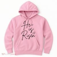 He Is Risen Jesus Easter Heart Hoodie thumb 0