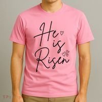 He Is Risen Jesus Easter Heart T-Shirt thumb 3