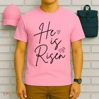 He Is Risen Jesus Easter Heart T-Shirt thumb 6