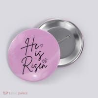 He Is Risen Jesus Easter Heart Button thumb 0