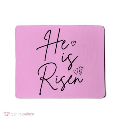 He Is Risen Jesus Easter Heart Mousepad